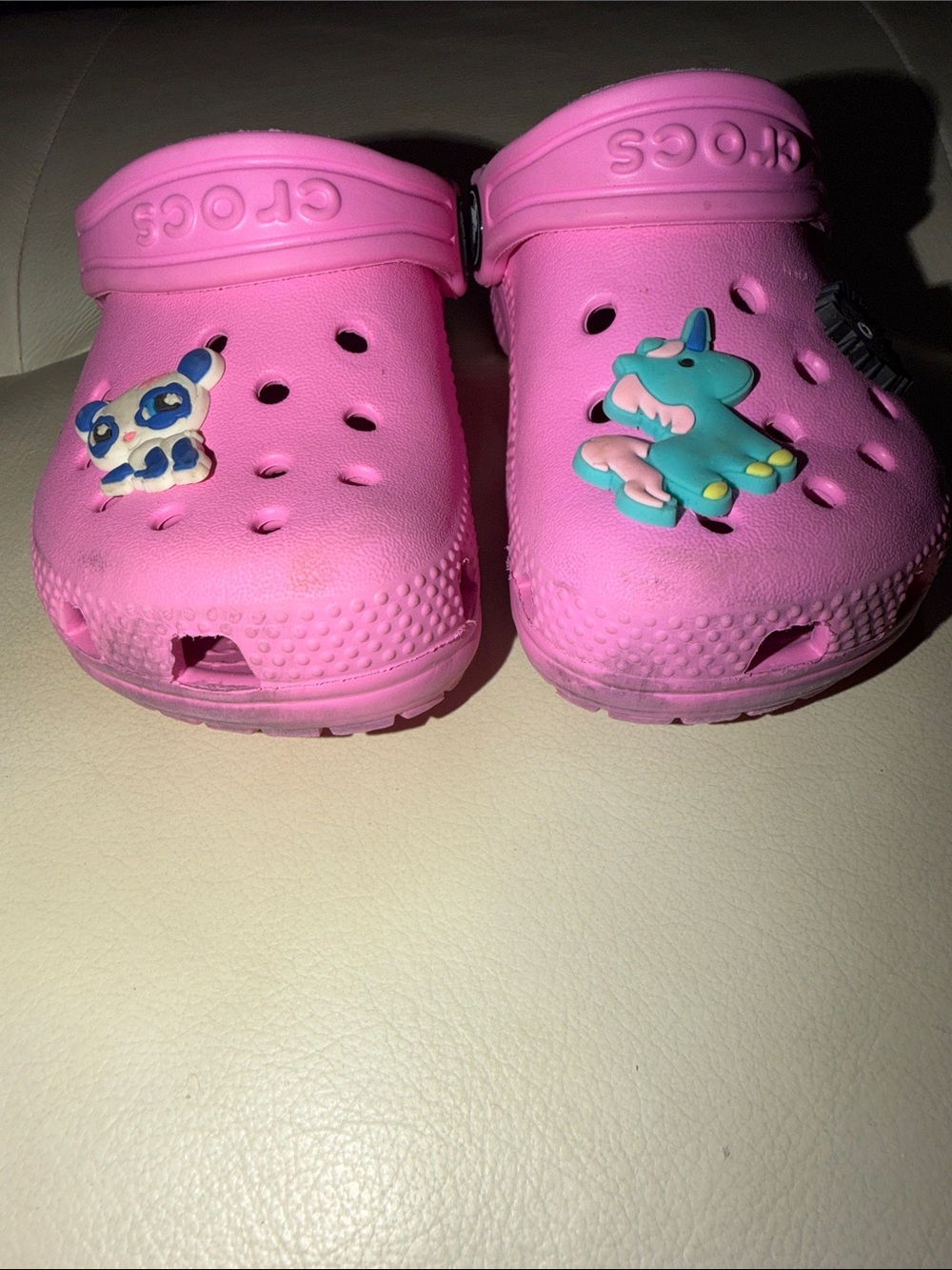 CROCS Kids Pink Clog with Colorful Jibbitz Charms